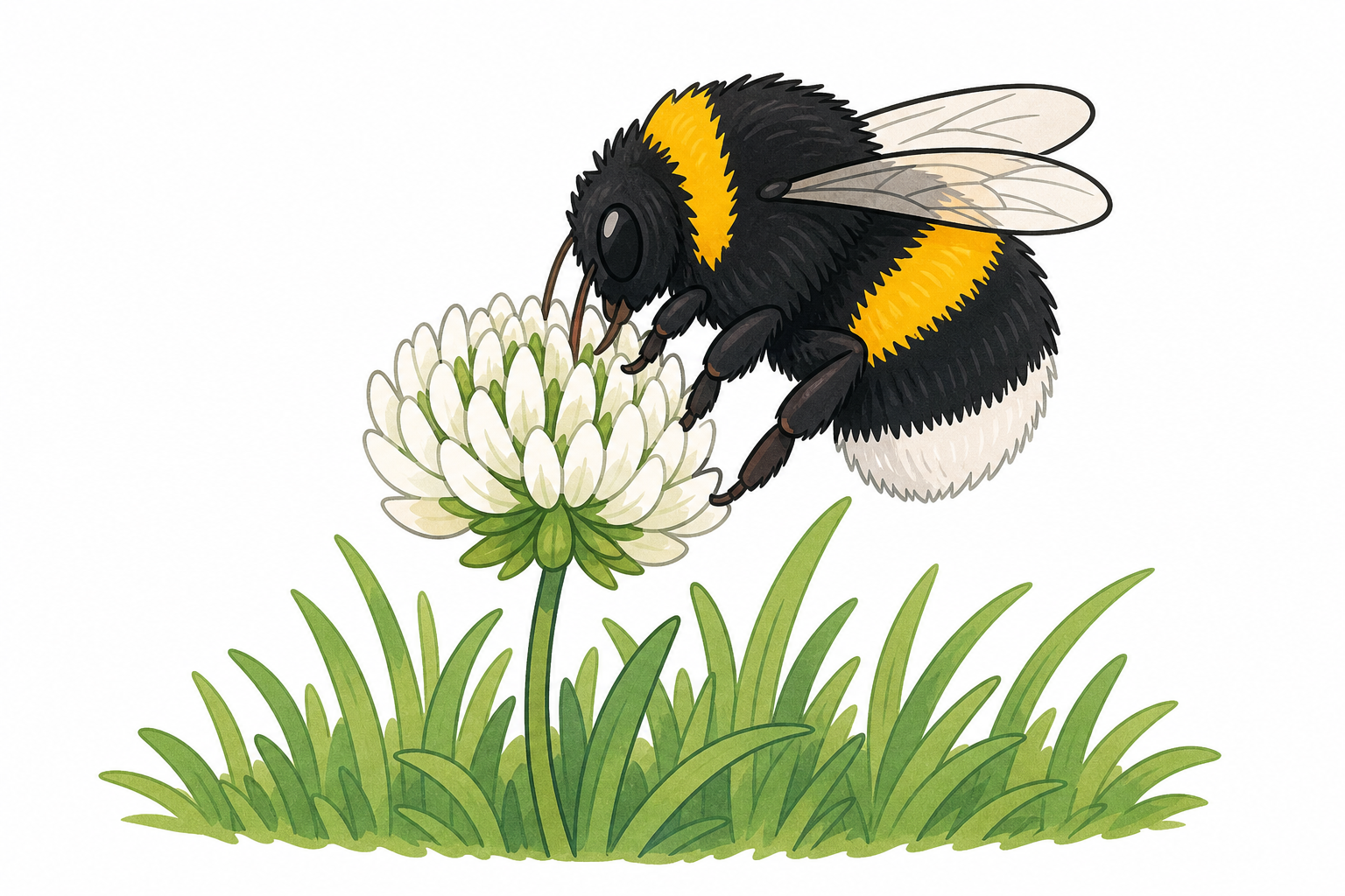 Close view of a pollinator at work, the real subject of today's lesson
