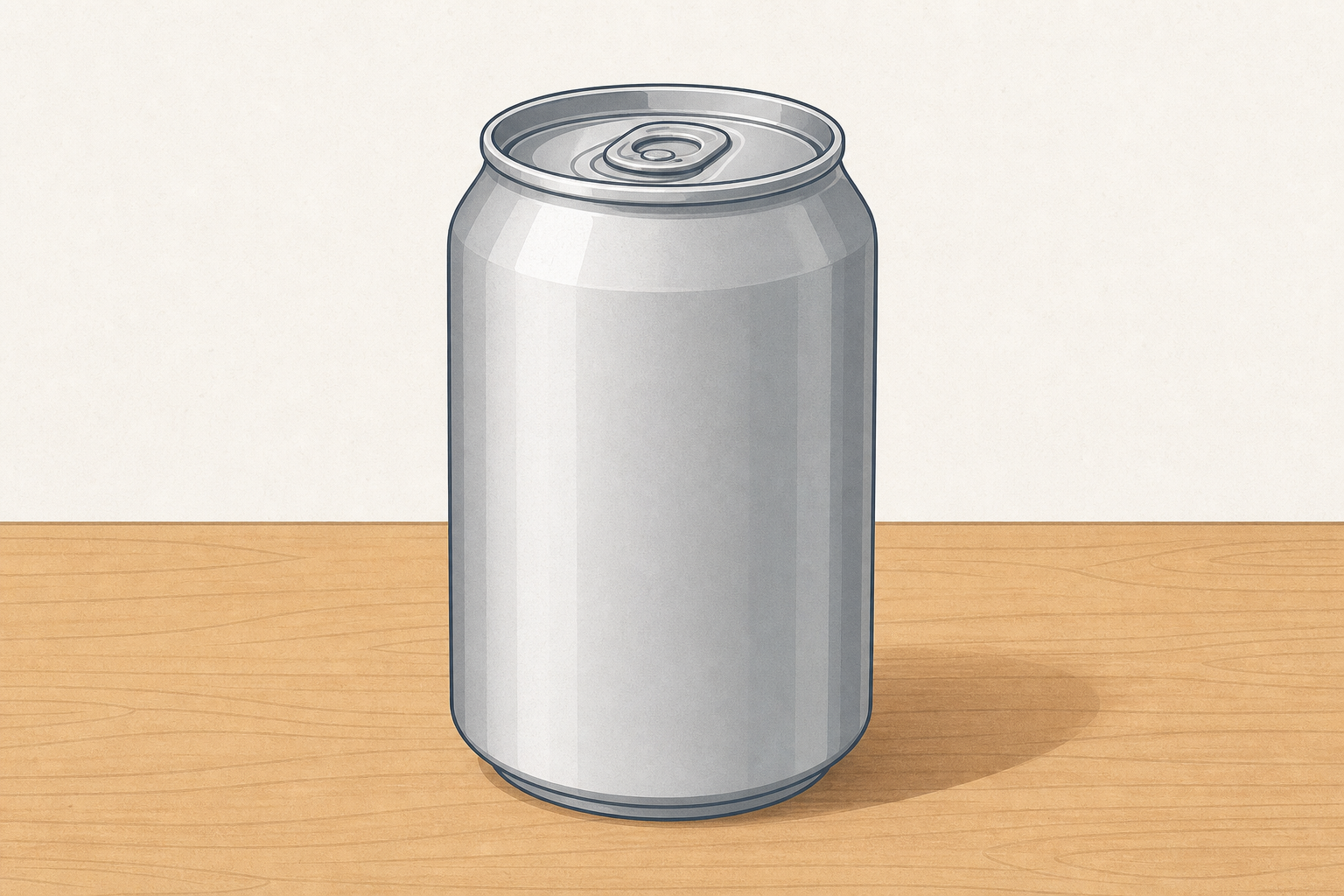The empty can the class will question, shown close and plain