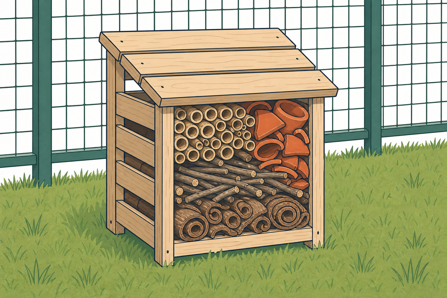 Worked example of a biodiversity action: shelter for minibeasts