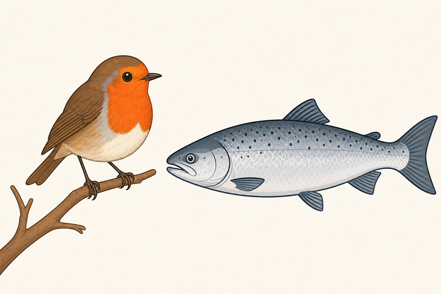 The two animals the lesson opens on, side by side for comparing