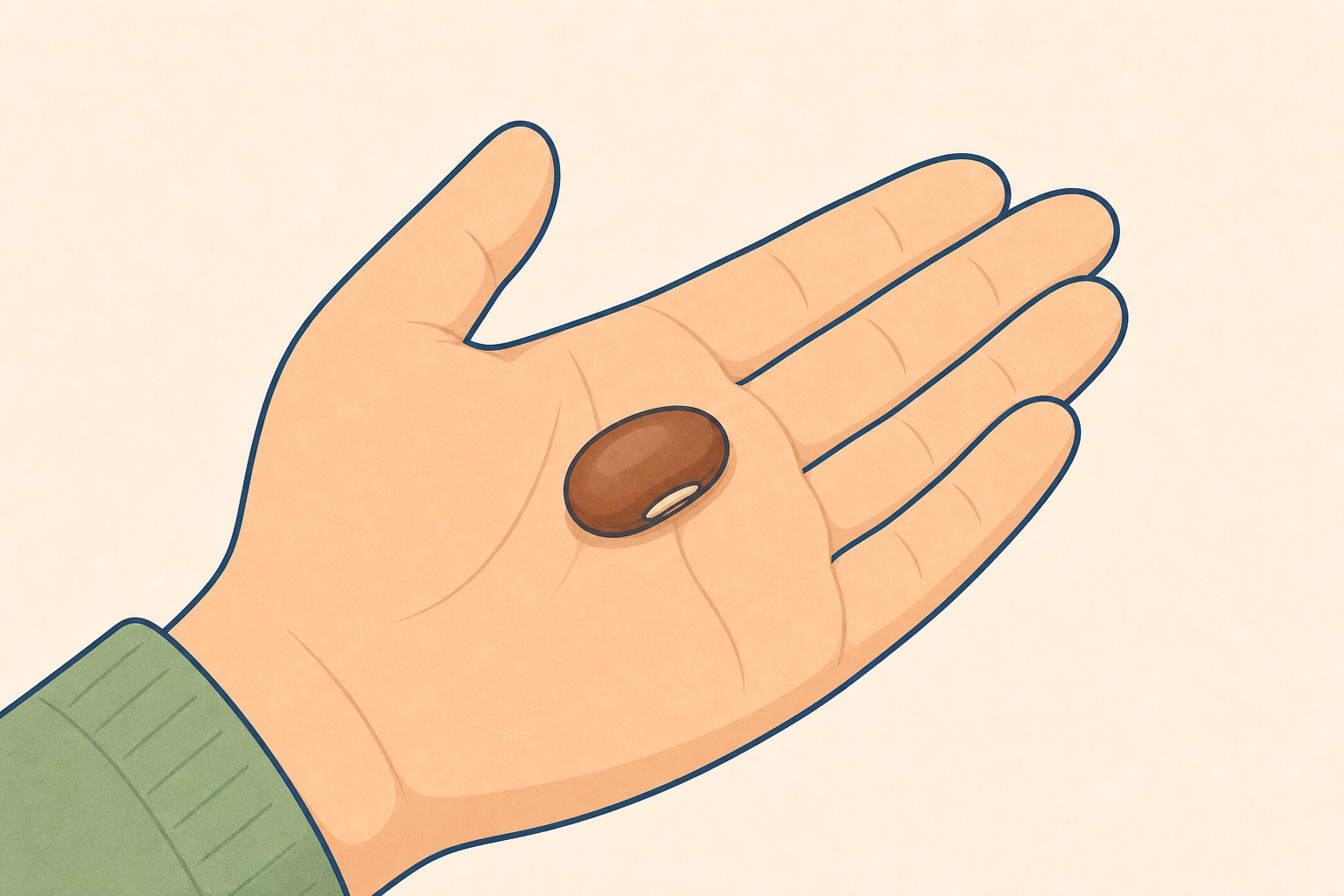The dry seed close up, the object the whole lesson follows