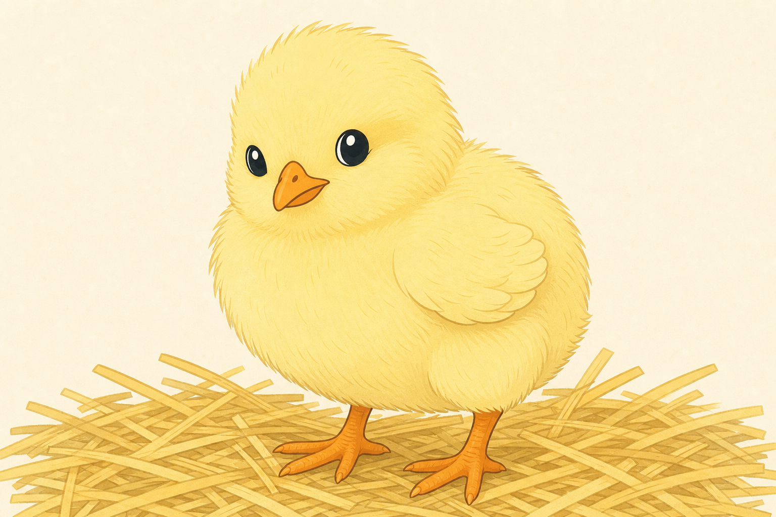 The baby animal itself, close and plain, to open the lesson