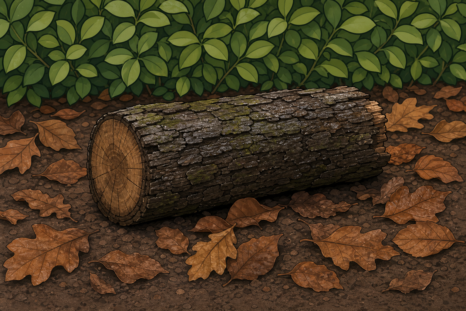 The quiet school corner habitat the class will explore today, shown close