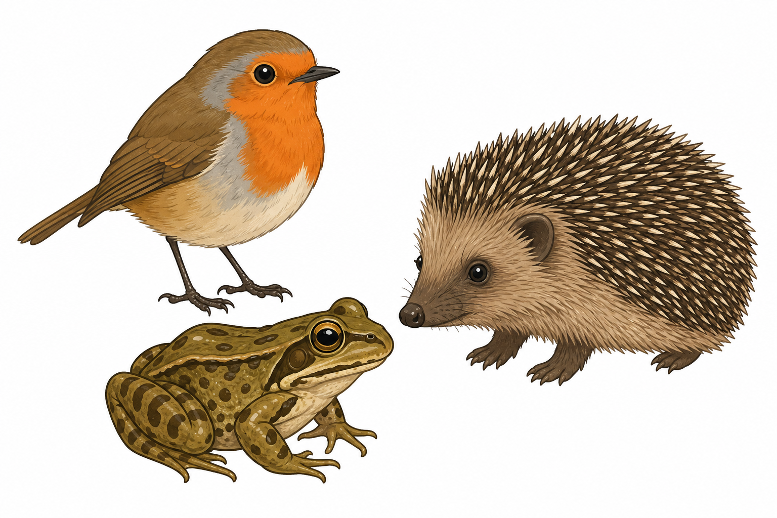 Close comparison of feathers, bare skin and spines, the features questions use
