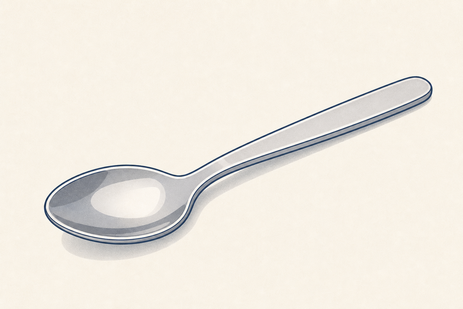 The spoon the class examines, close and plain, to open the lesson