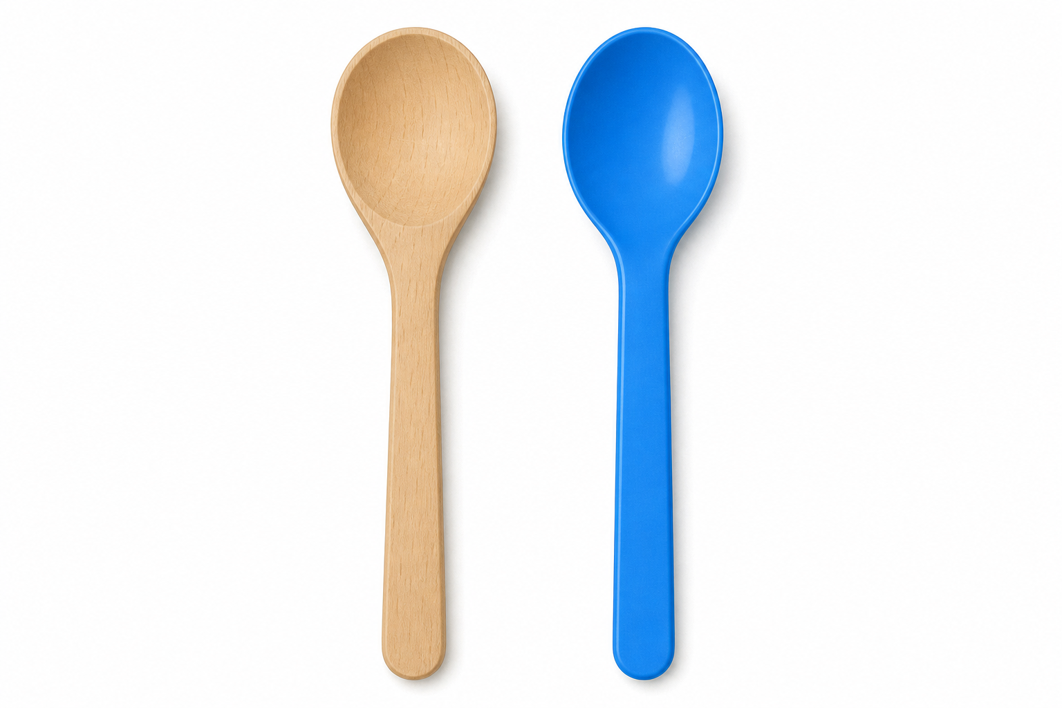 The two spoons of the hook, side by side, close and plain
