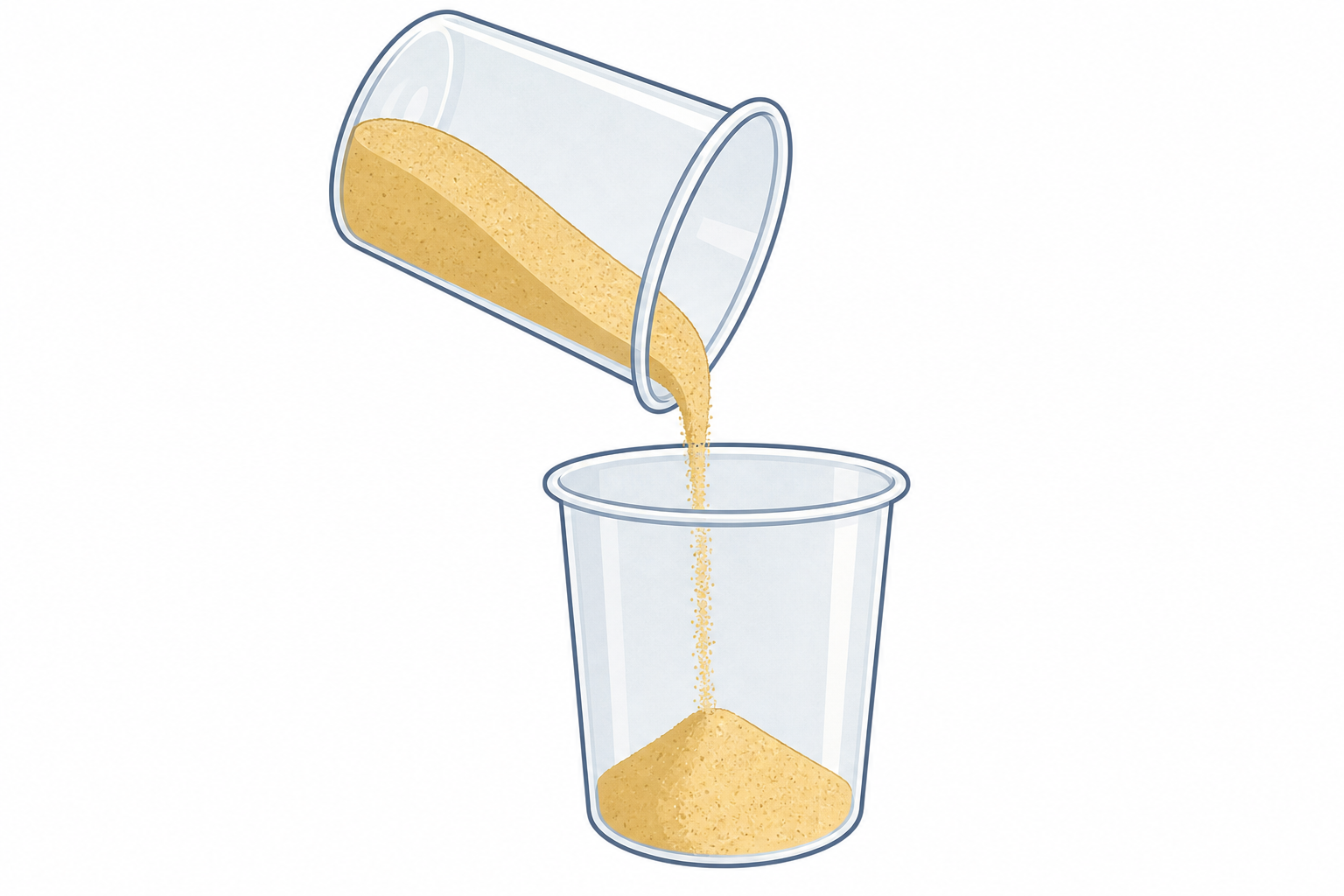 Sand pouring, the new material that behaves in a surprising way