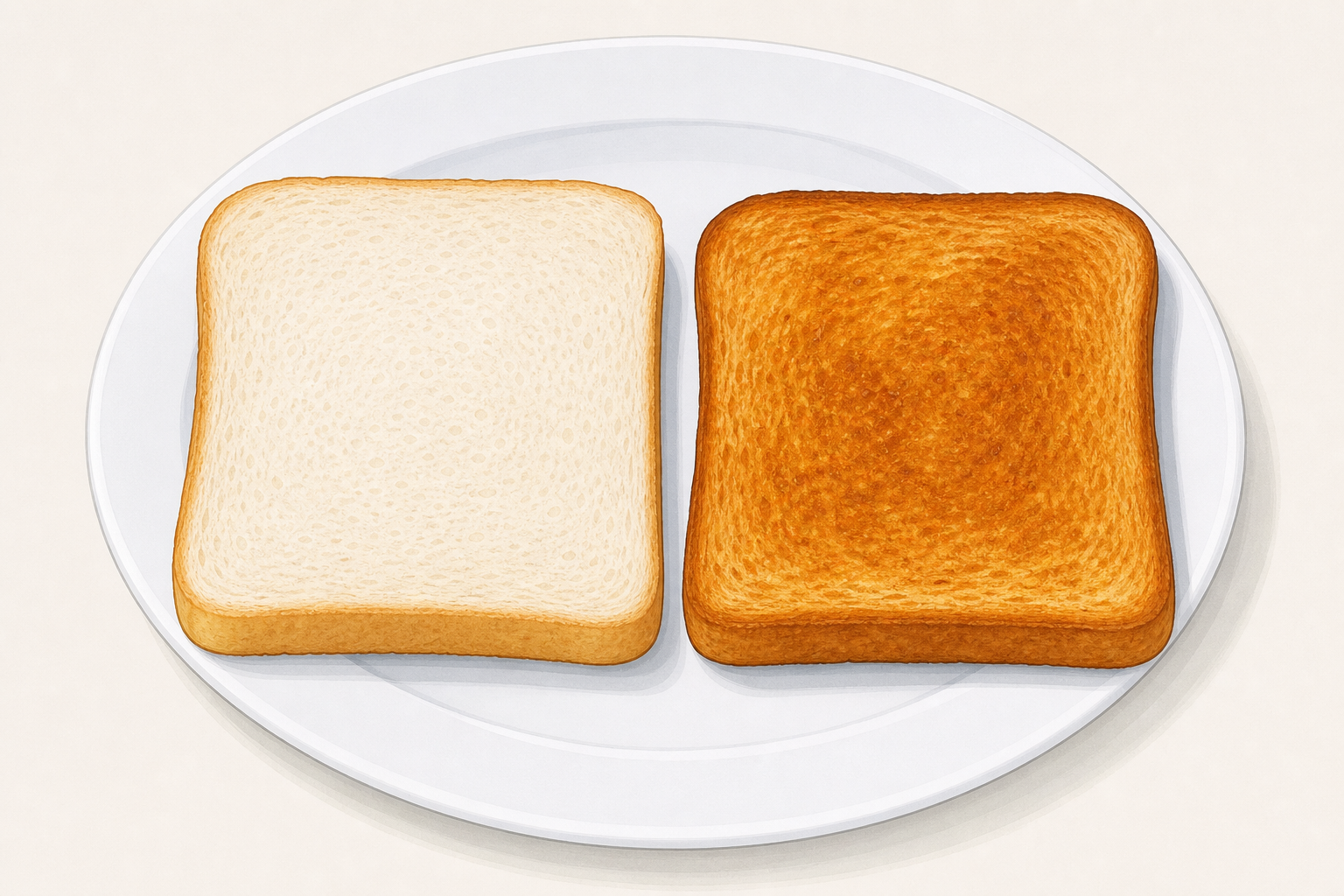 Bread beside toast, the change the class is asked to undo