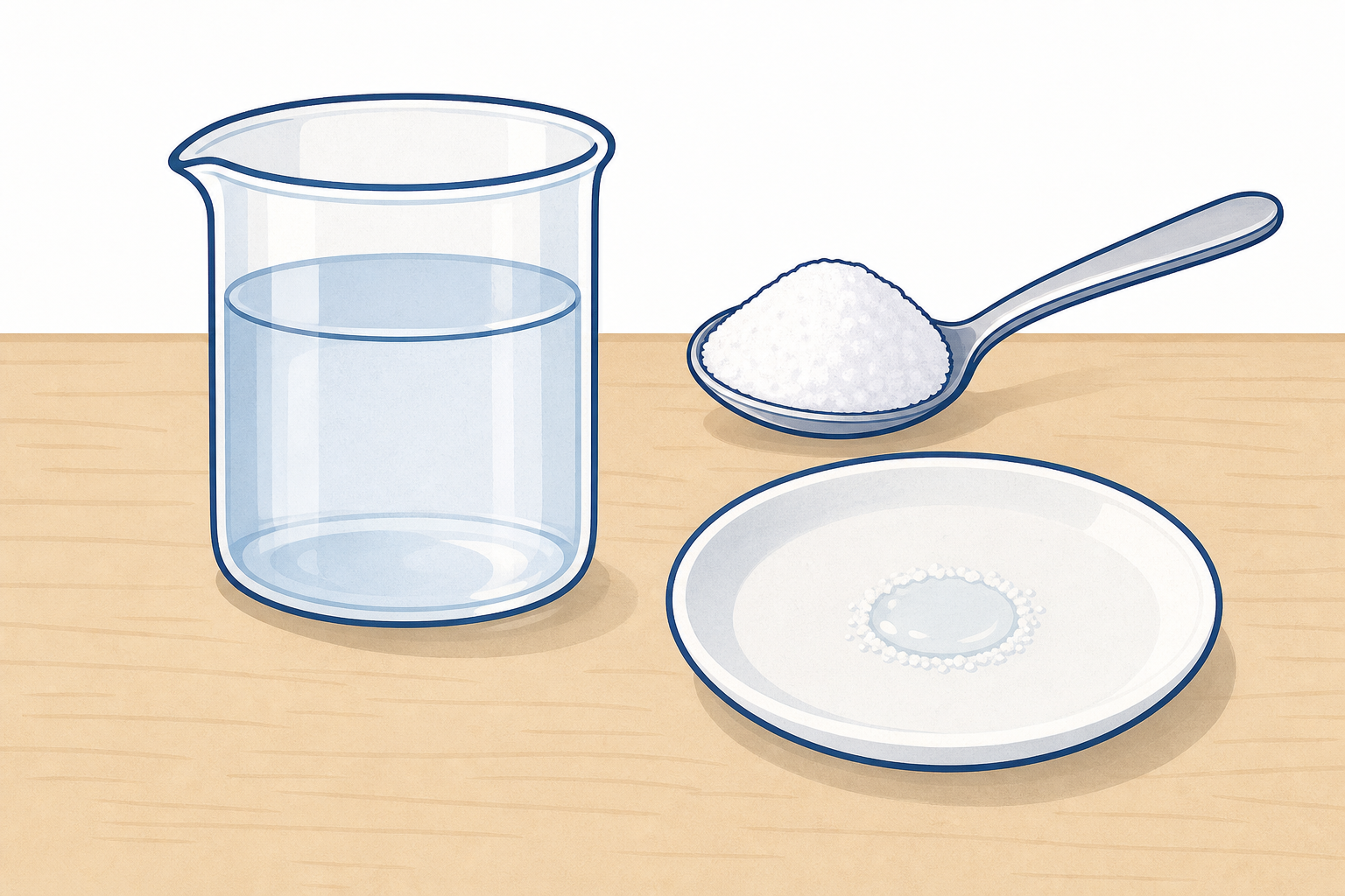 Station B apparatus for dissolving salt and drying a drop