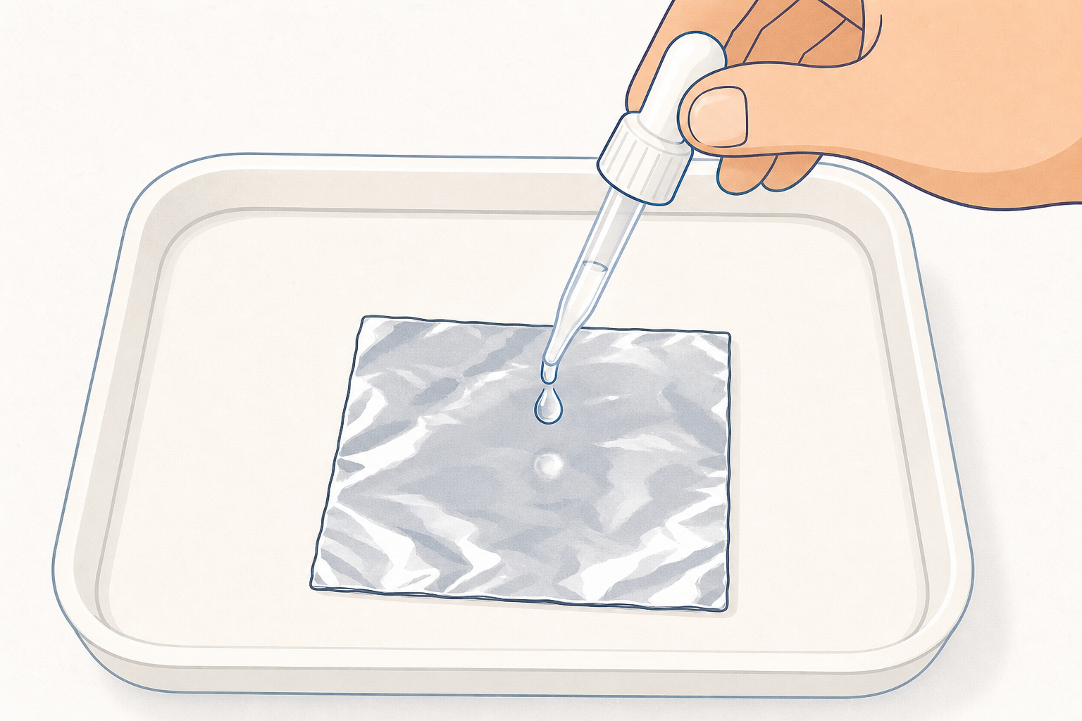 How to drip one drop onto the middle of a square