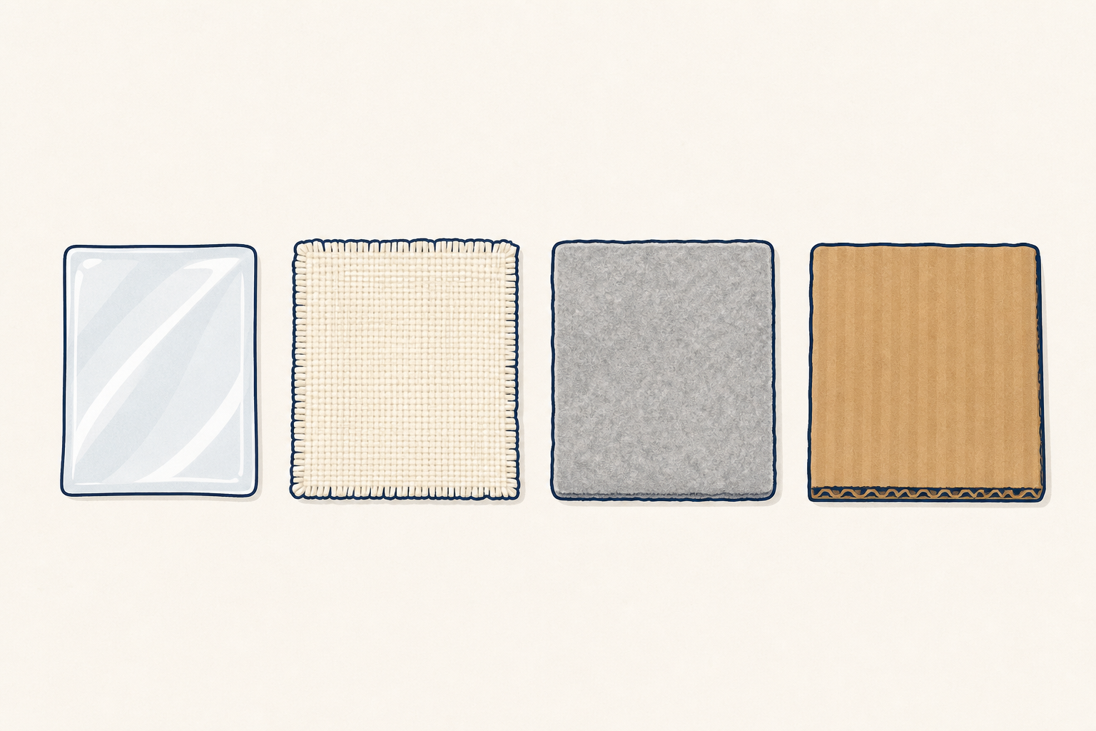 The three everyday objects groups will design for, shown plainly together