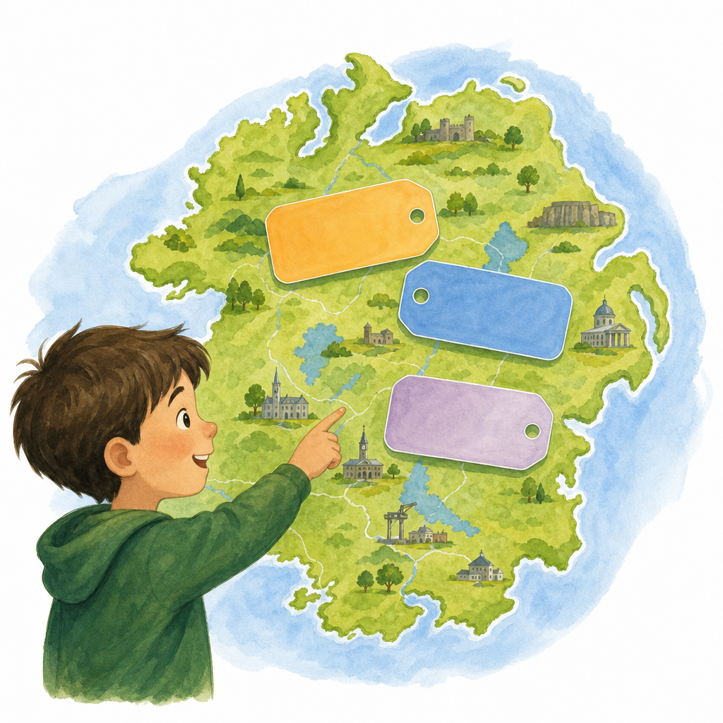 Illustration for An oak grove with a bolt-on