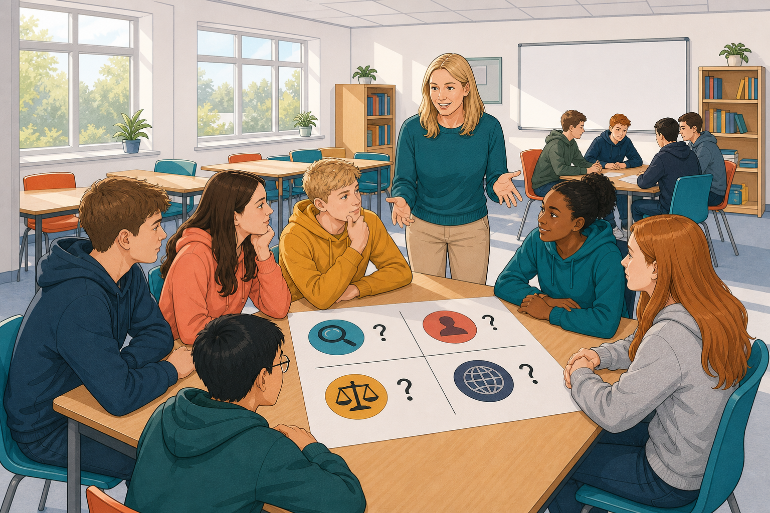 Illustration for Examine and discuss