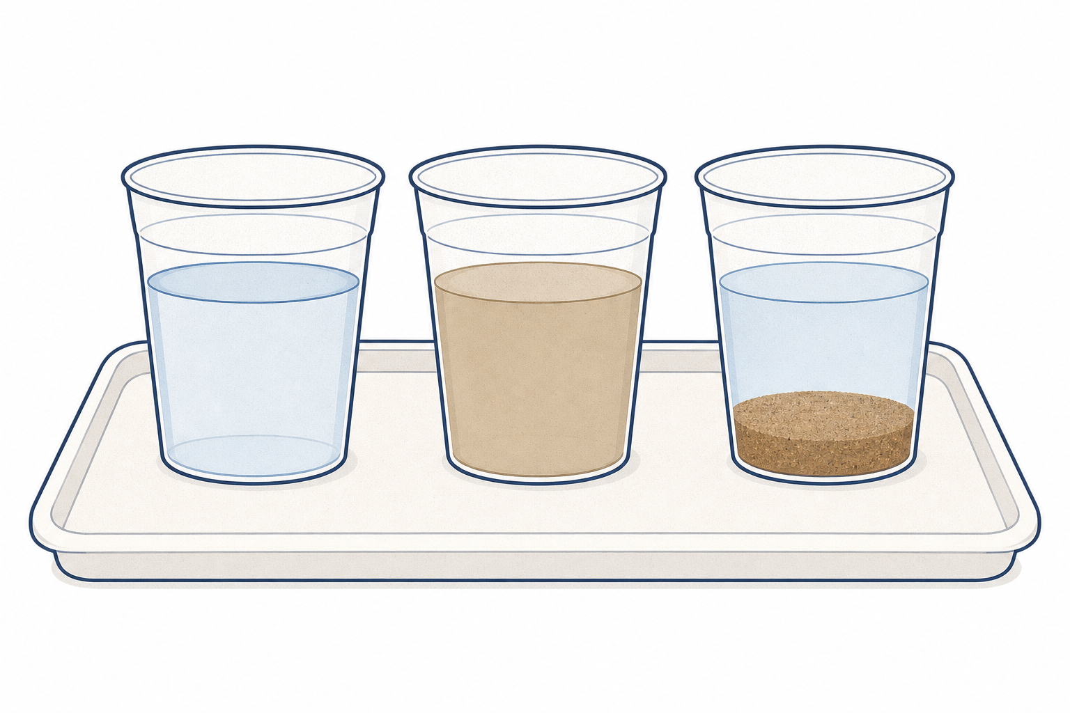 The scored water samples the class will compare; opens lesson on the real evidence