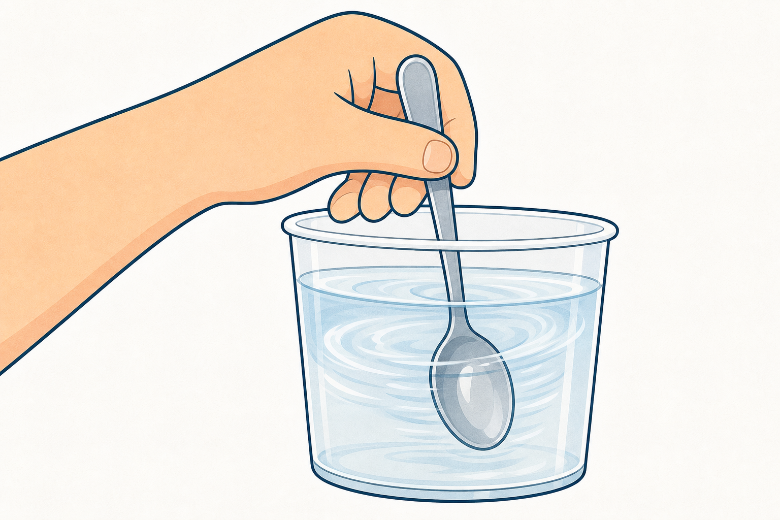 Second action: stirring the same slow way each time