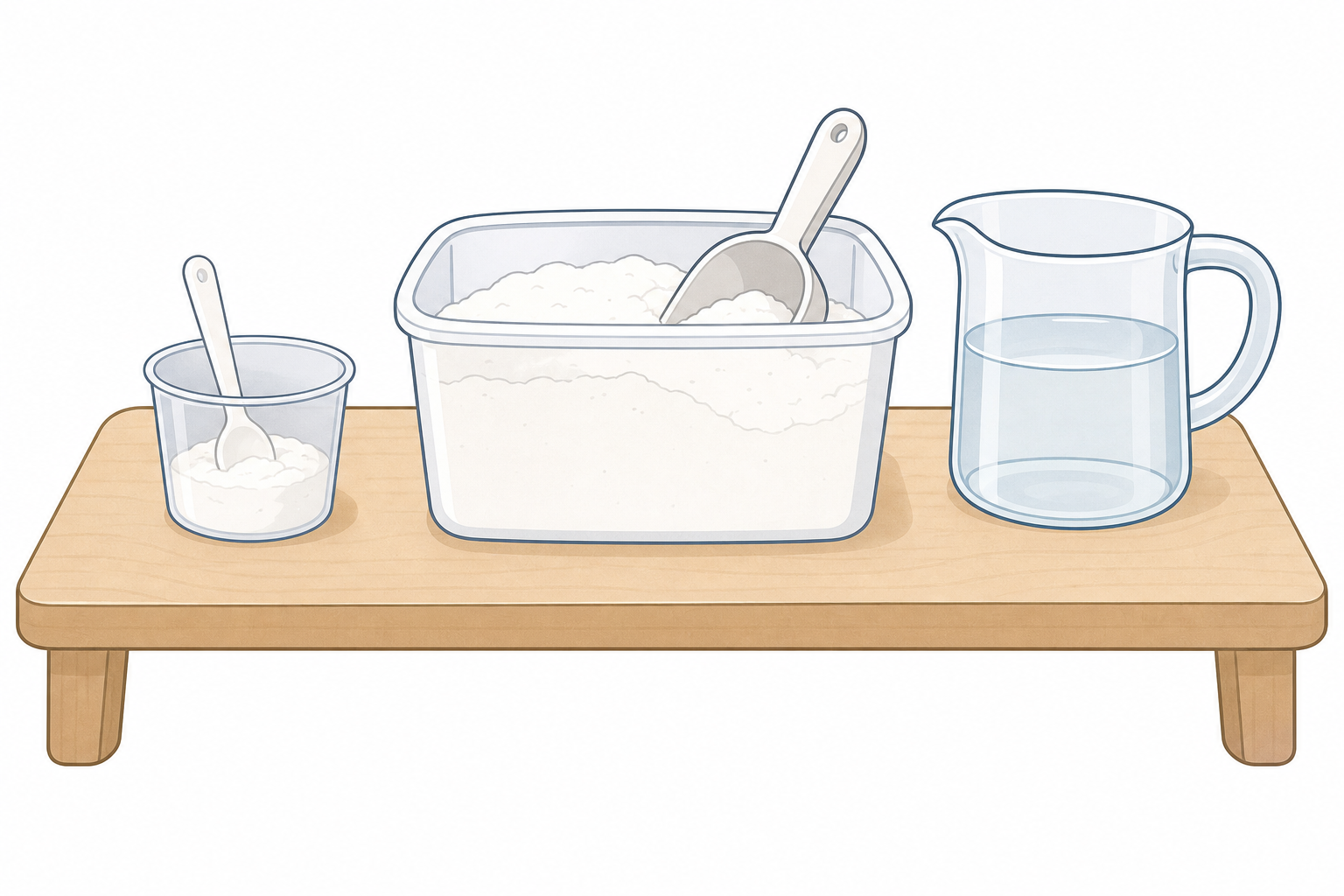 The mixing station apparatus children will use to make their own mix