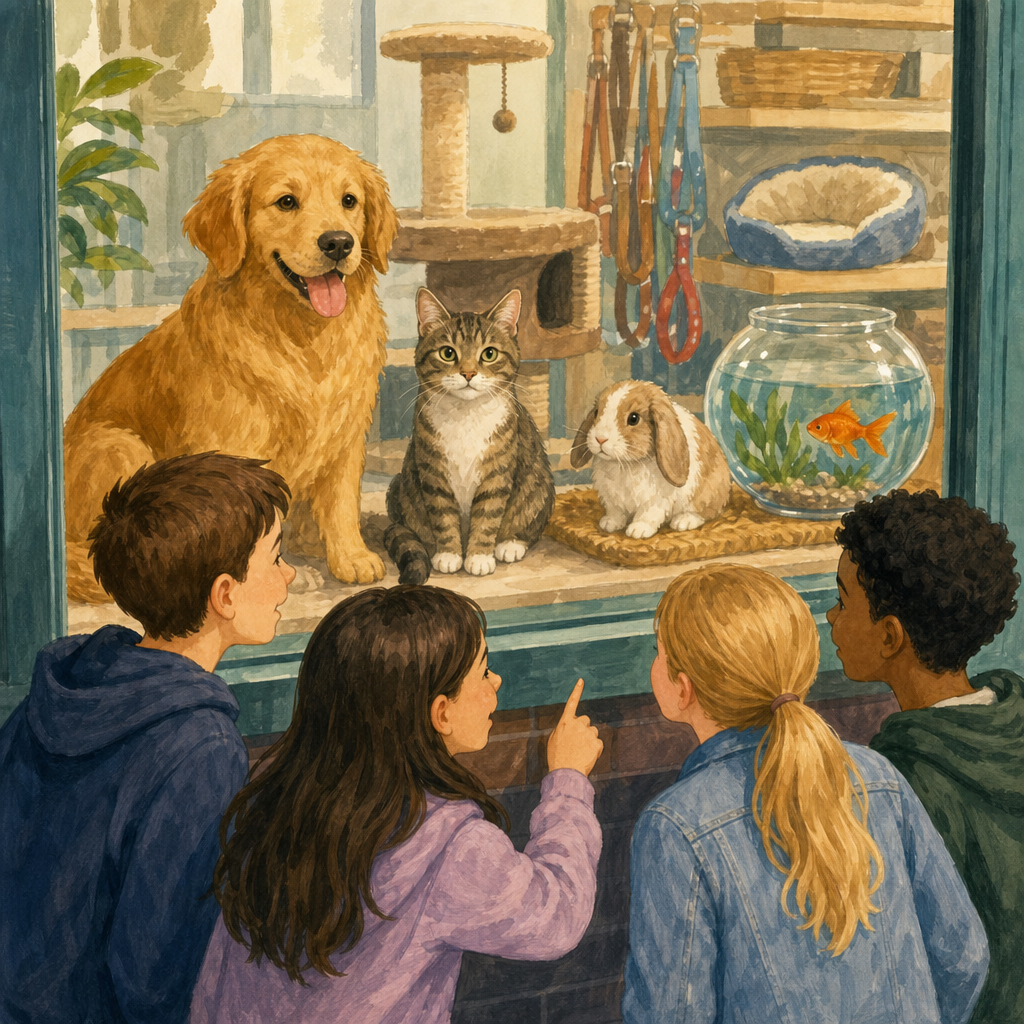 Illustration for Who has a pet?