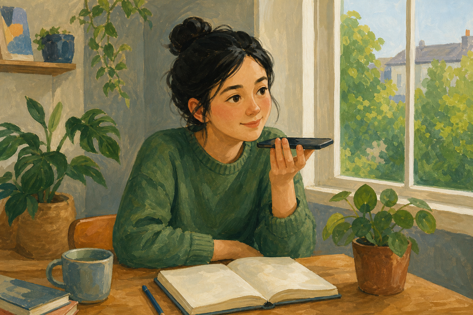 Illustration for Make it a question with your voice