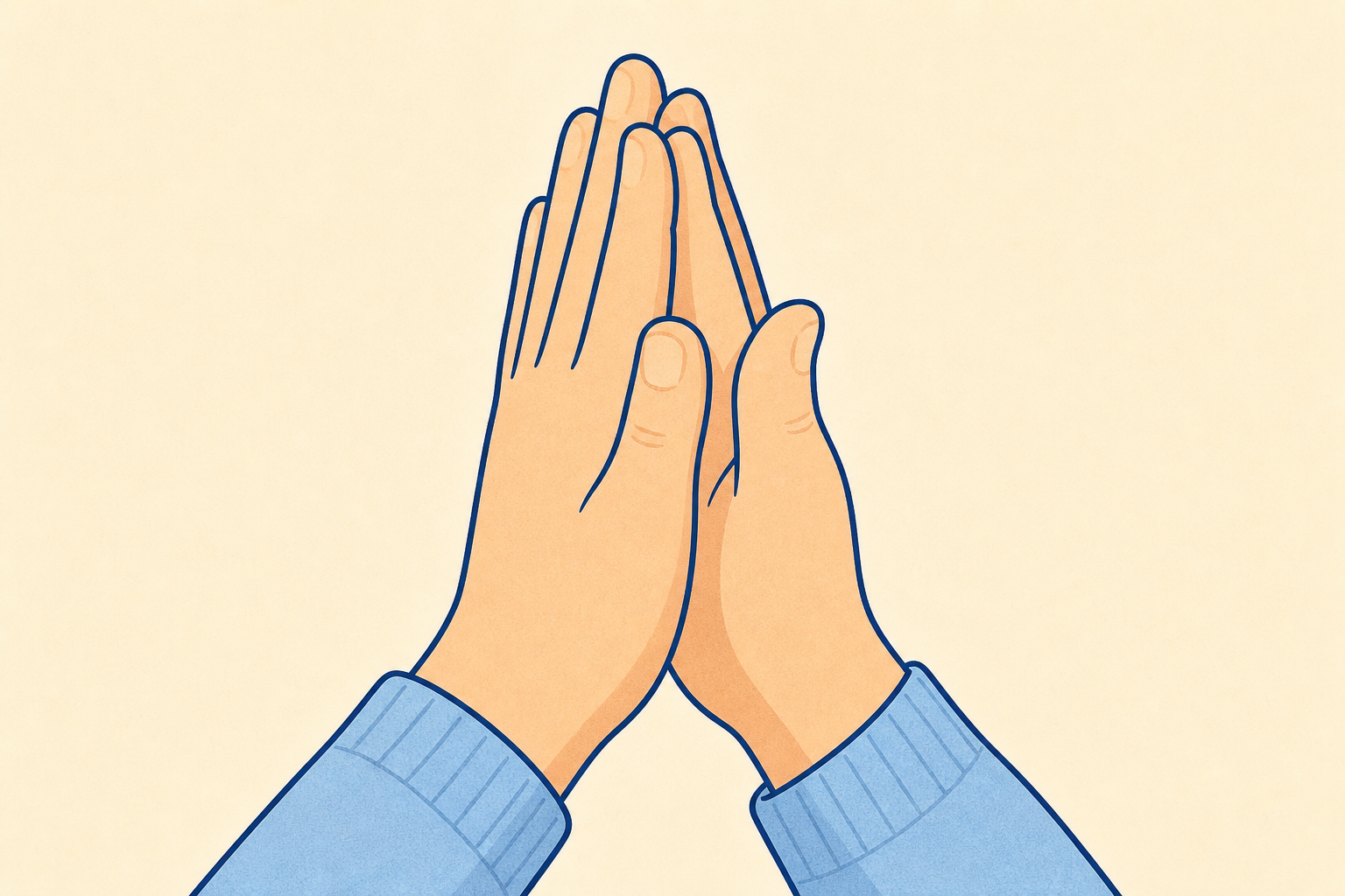 The clap itself, close and plain, as the lesson's opening subject