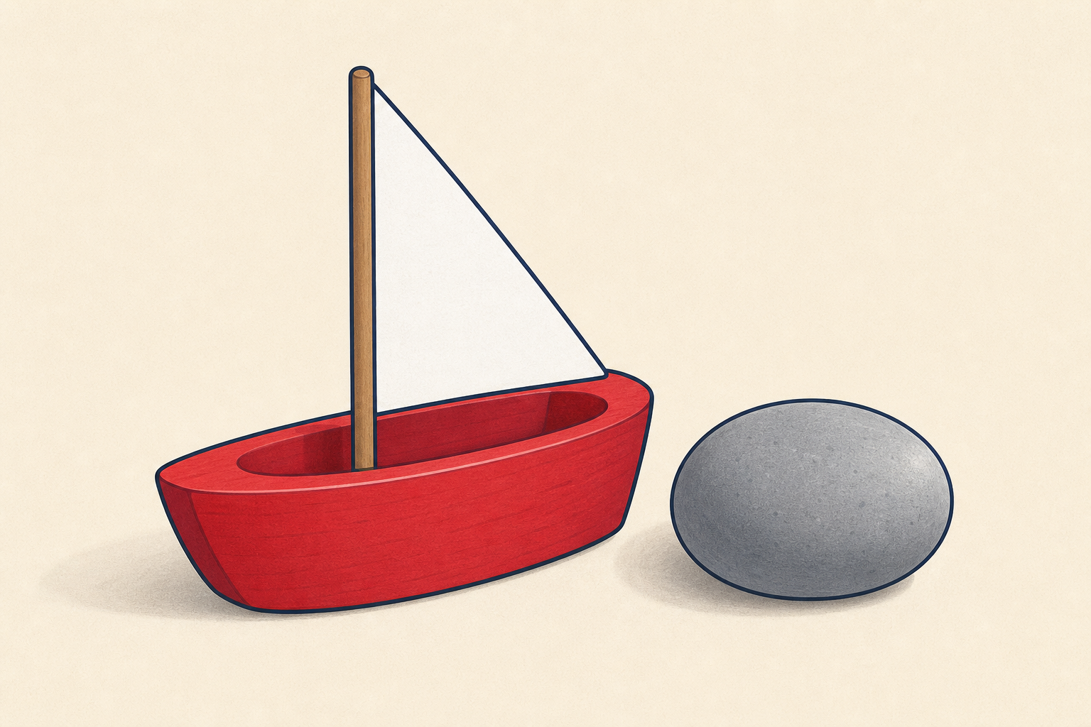 The two objects the class will guess about, shown plainly and close