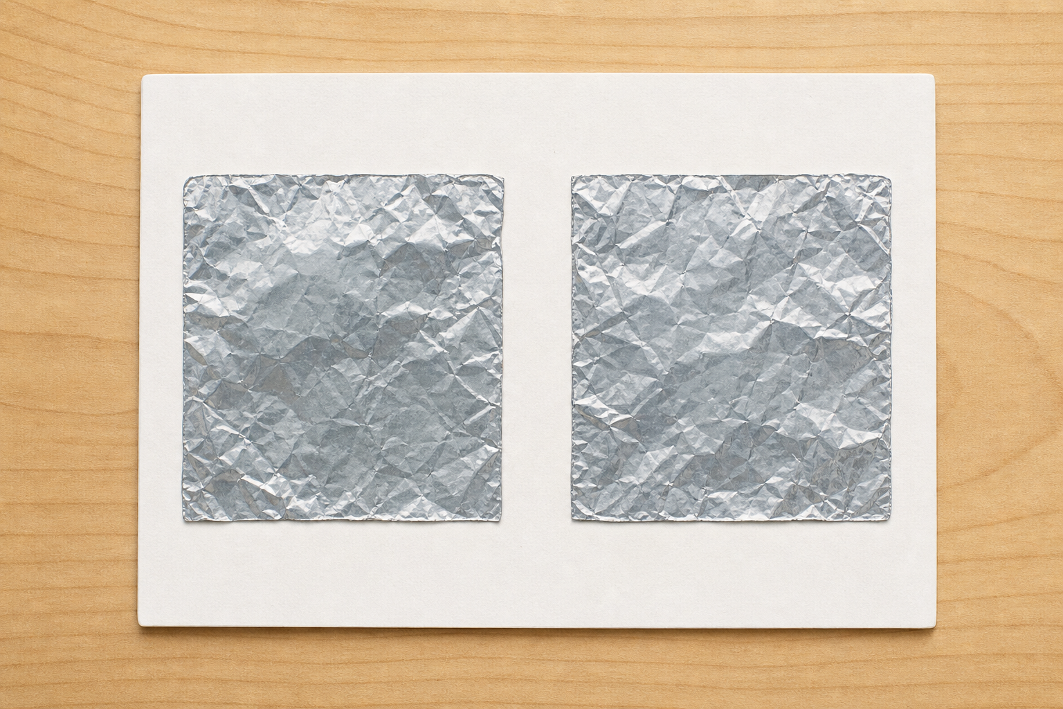Two foil contact points with a gap between them, the switch itself