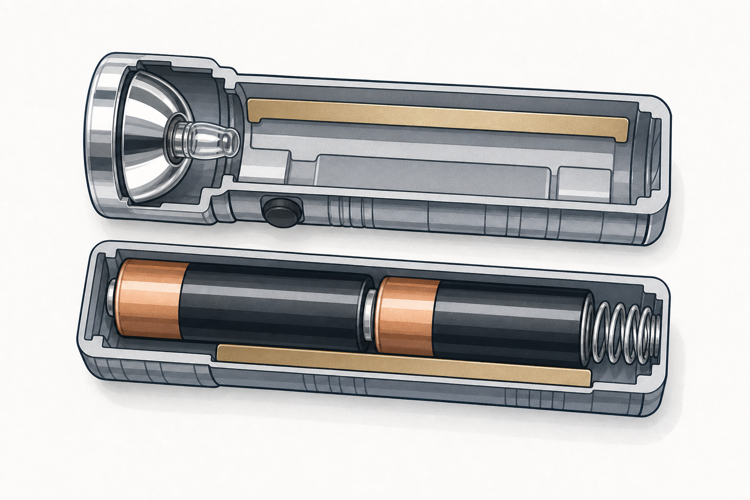 Inside of the torch so children can find each small component
