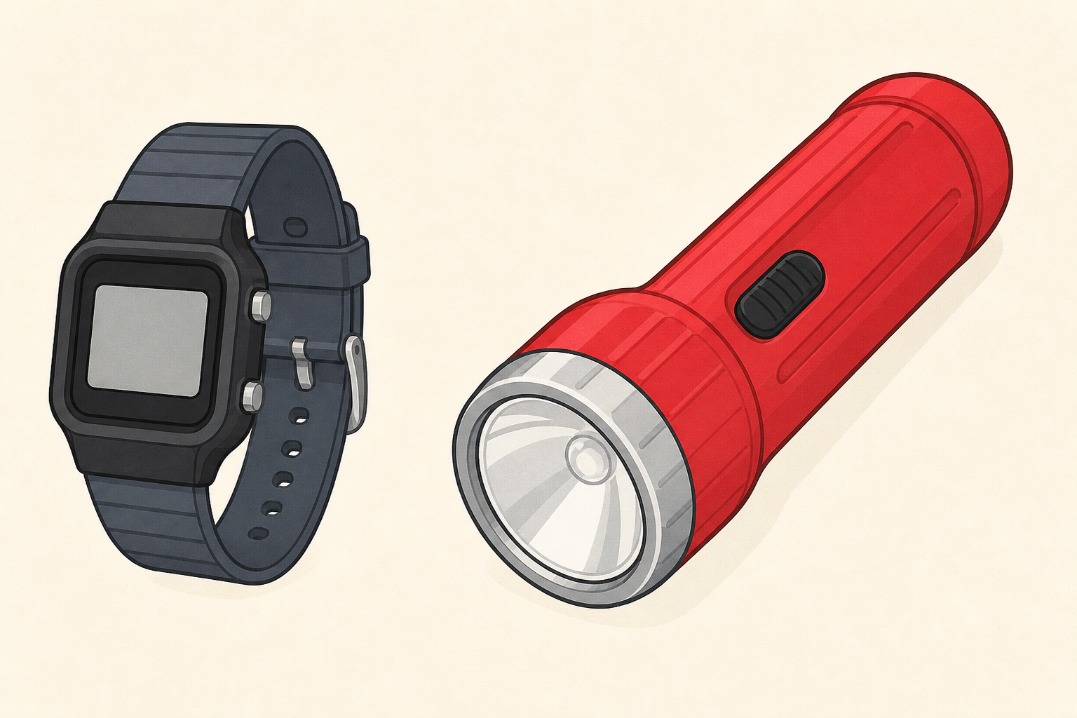 Screen and buttons beside a plain switch: digital versus non-digital