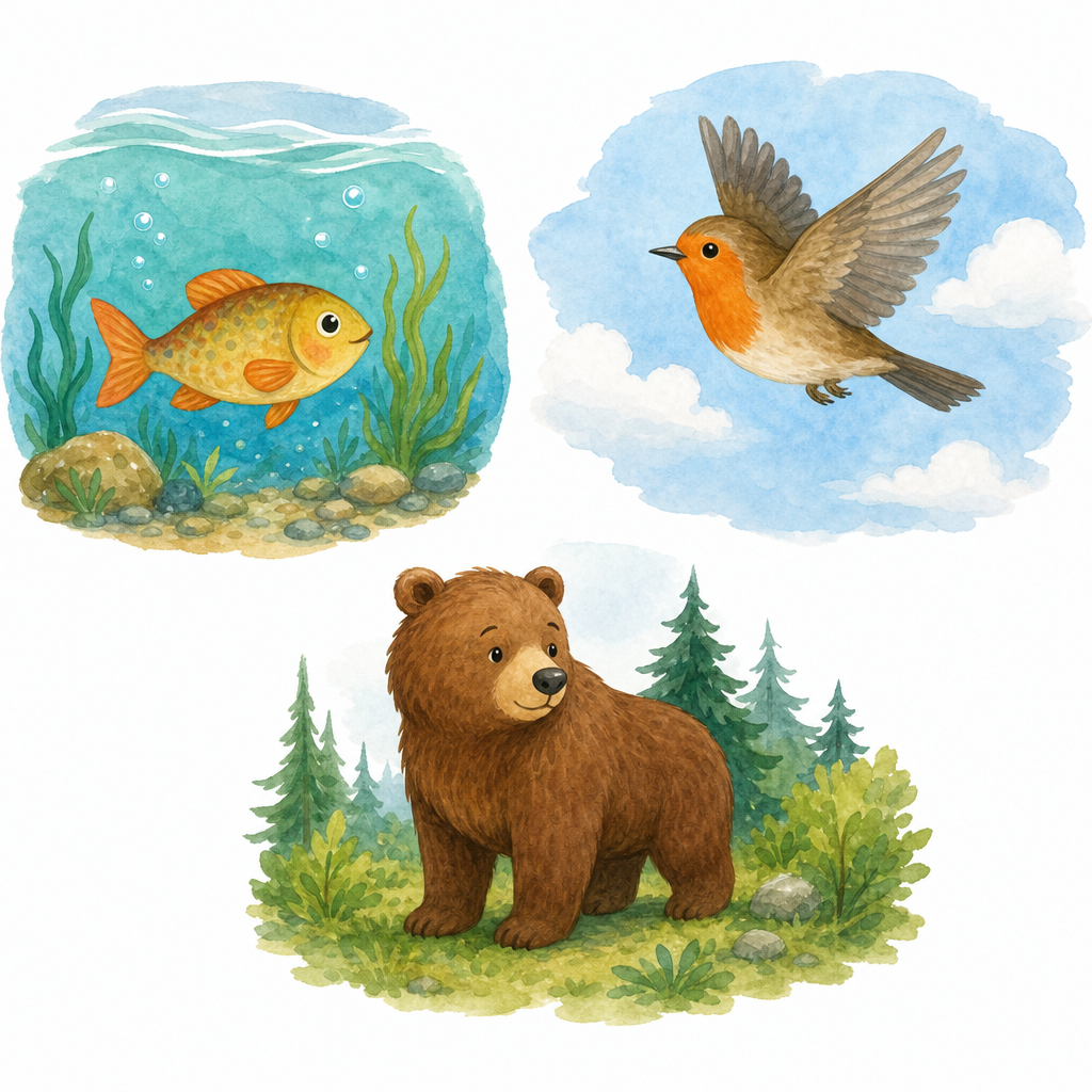 Illustration for Water, air and underground