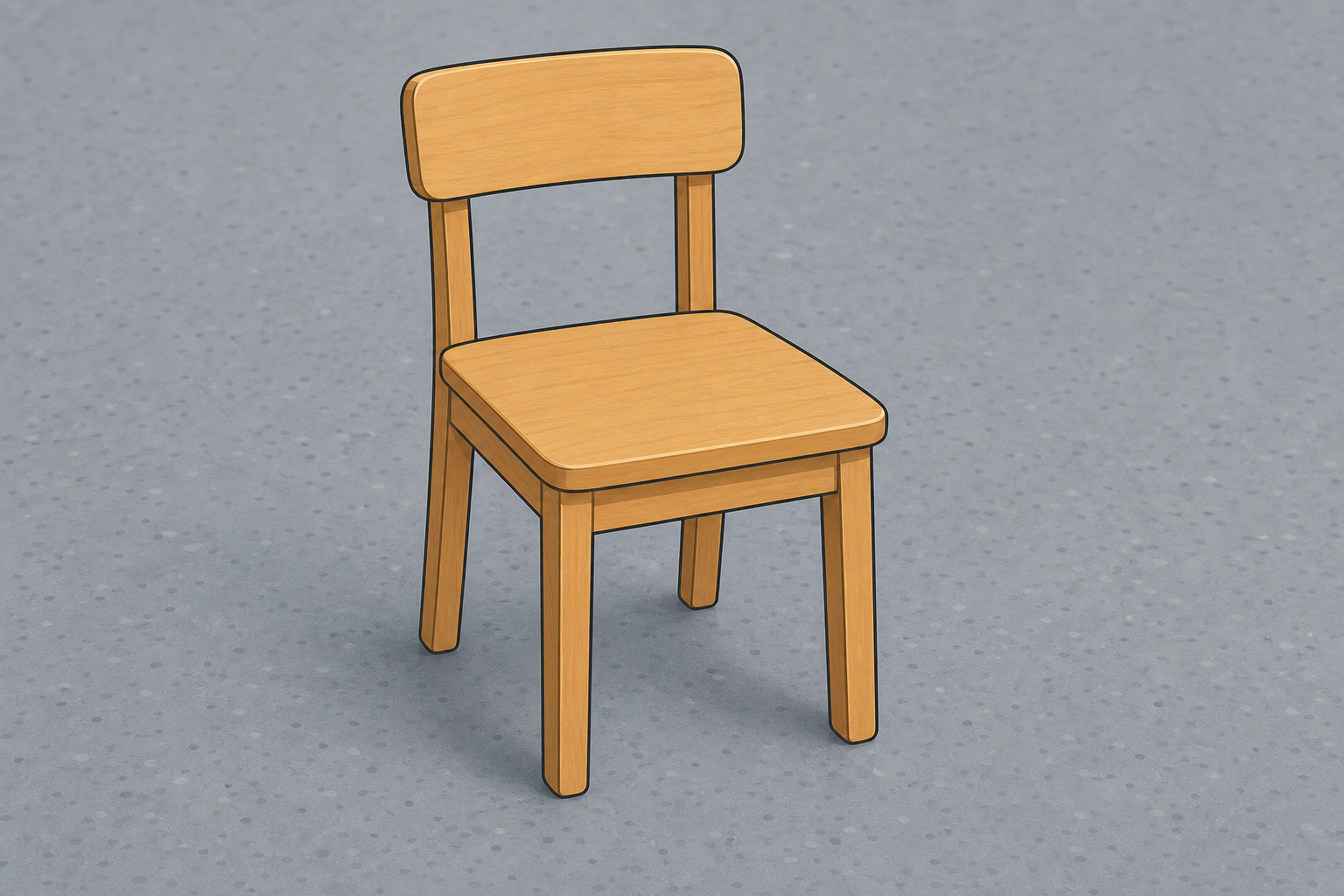 The target of the robot walk: the chair the class must give directions to