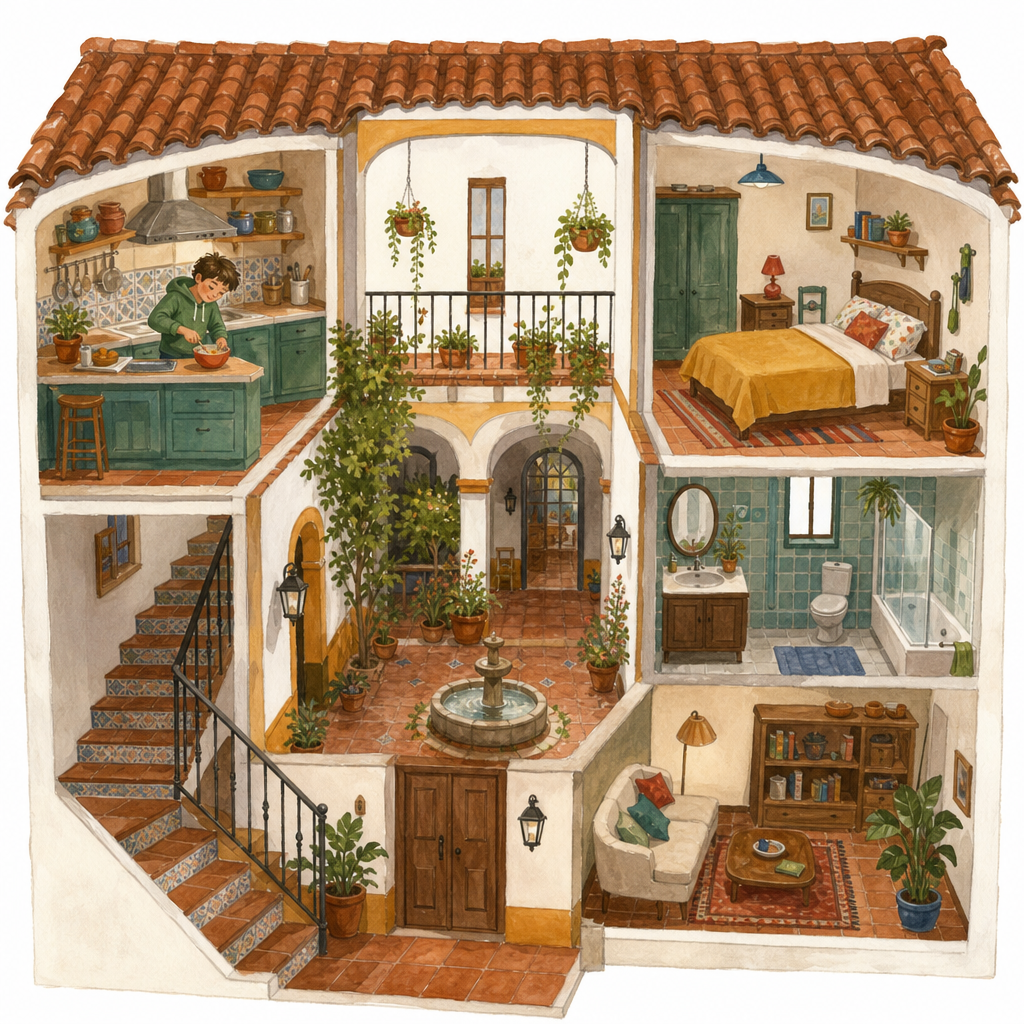 Illustration for A house in Seville