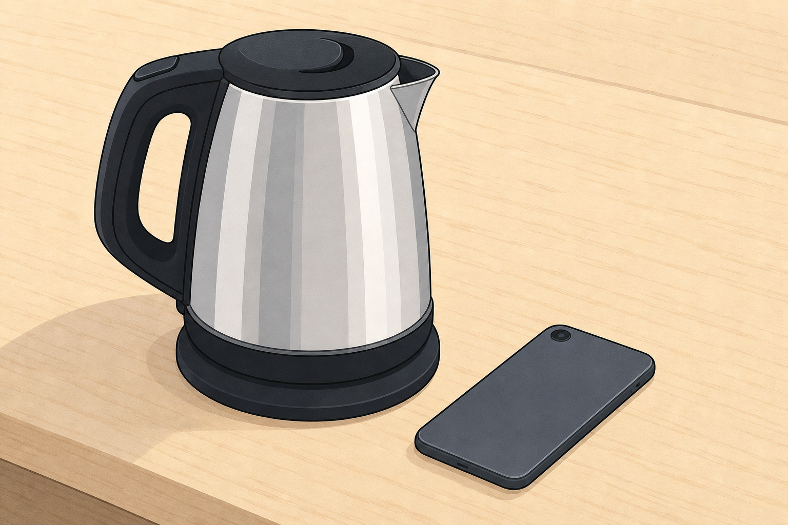 Everyday technologies a child uses before school, shown plainly as real objects