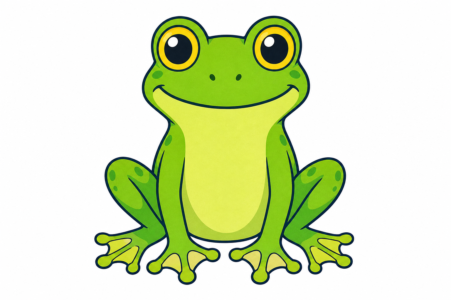 The frog sprite on its own, as it looks when chosen from the library