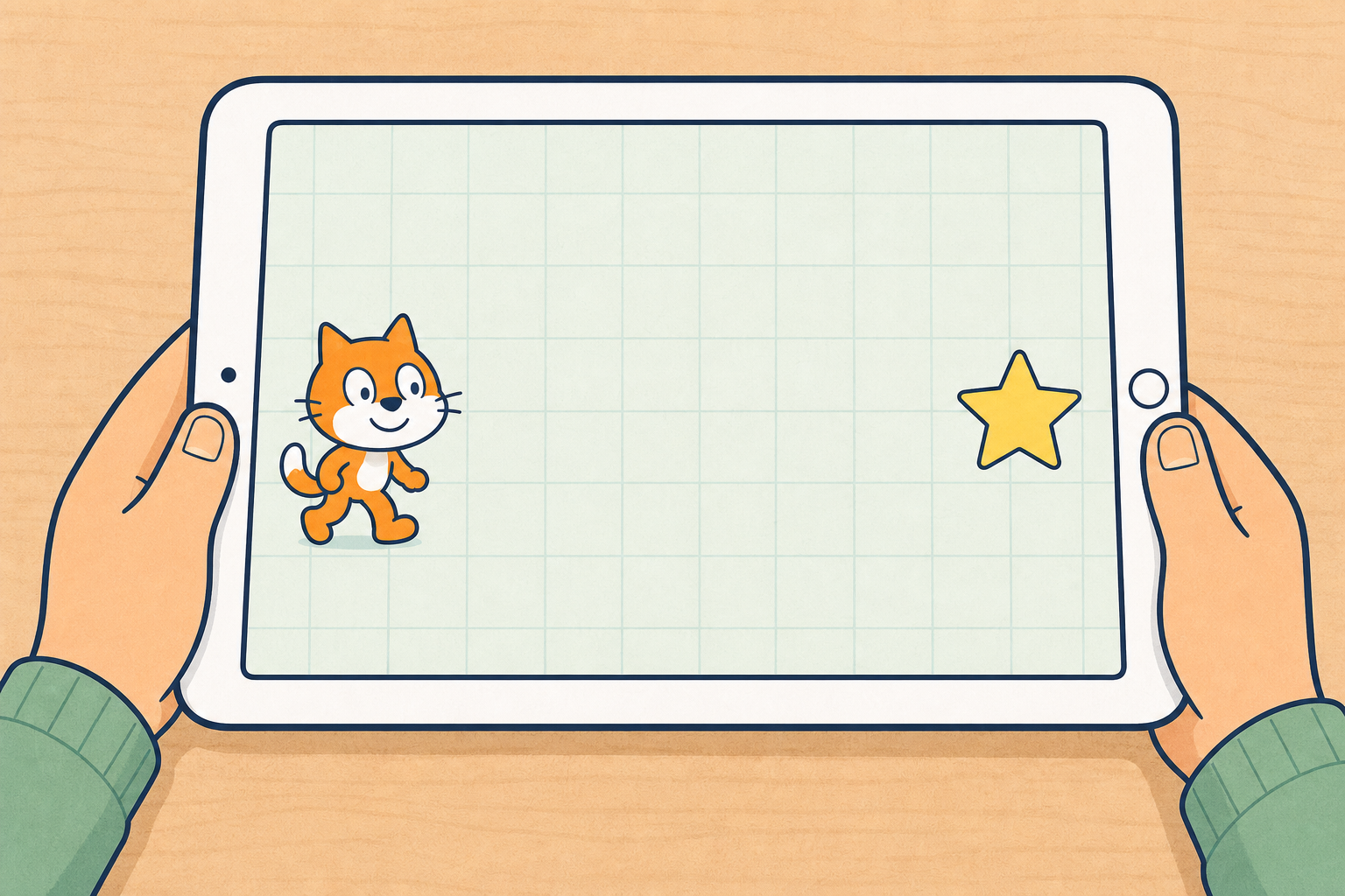 The character and goal the class will program today, shown close and plain