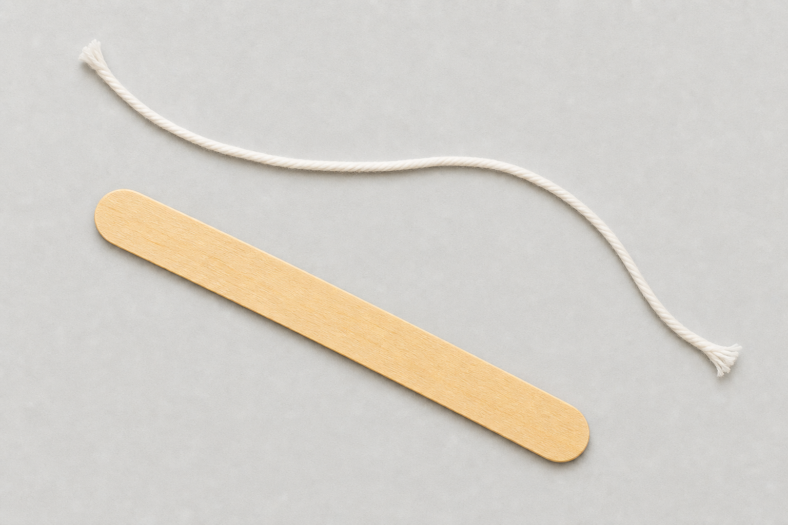 The two test materials themselves, close and plain, before any guessing
