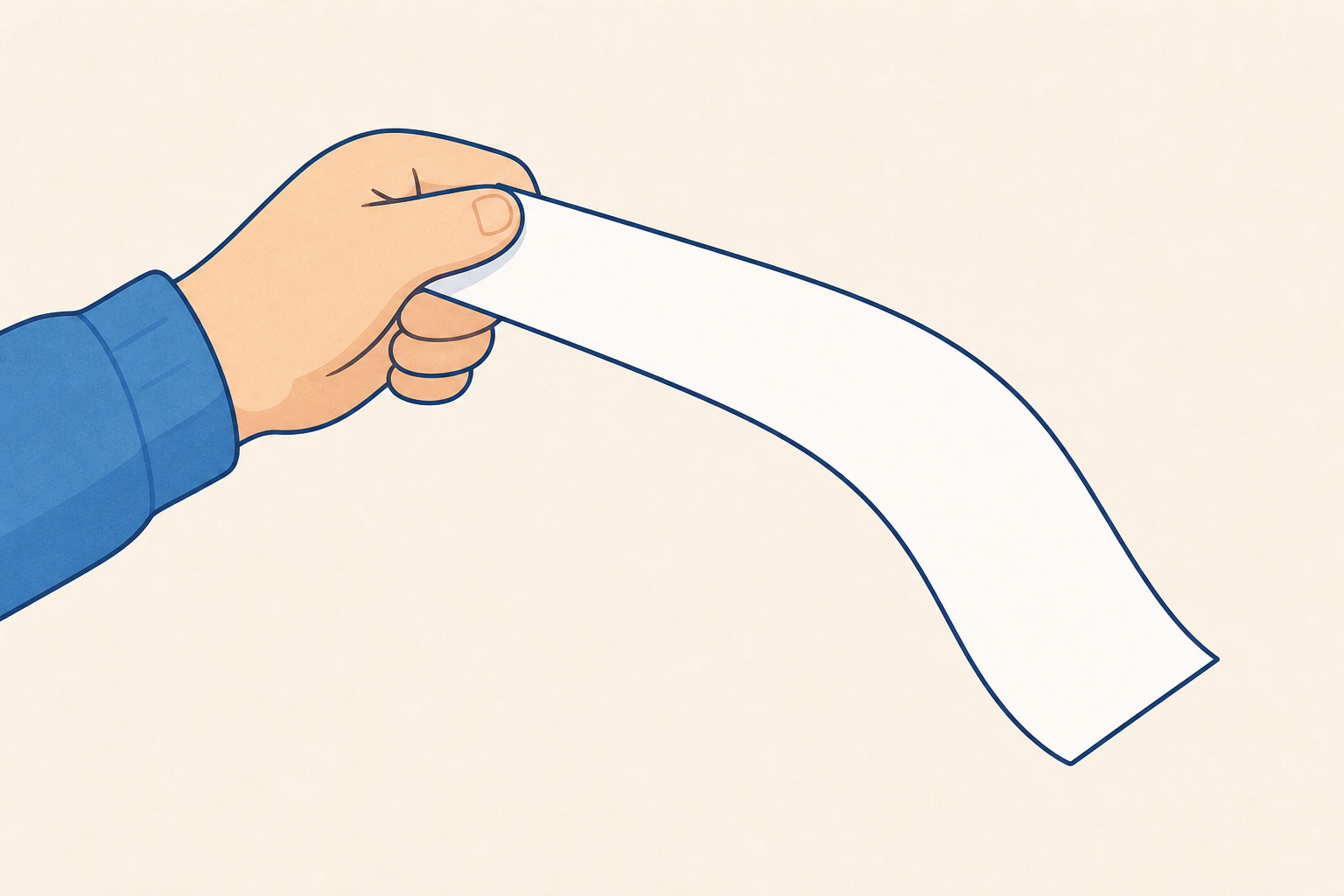 Flat strip held from one end, free end drooping: the lesson's opening problem