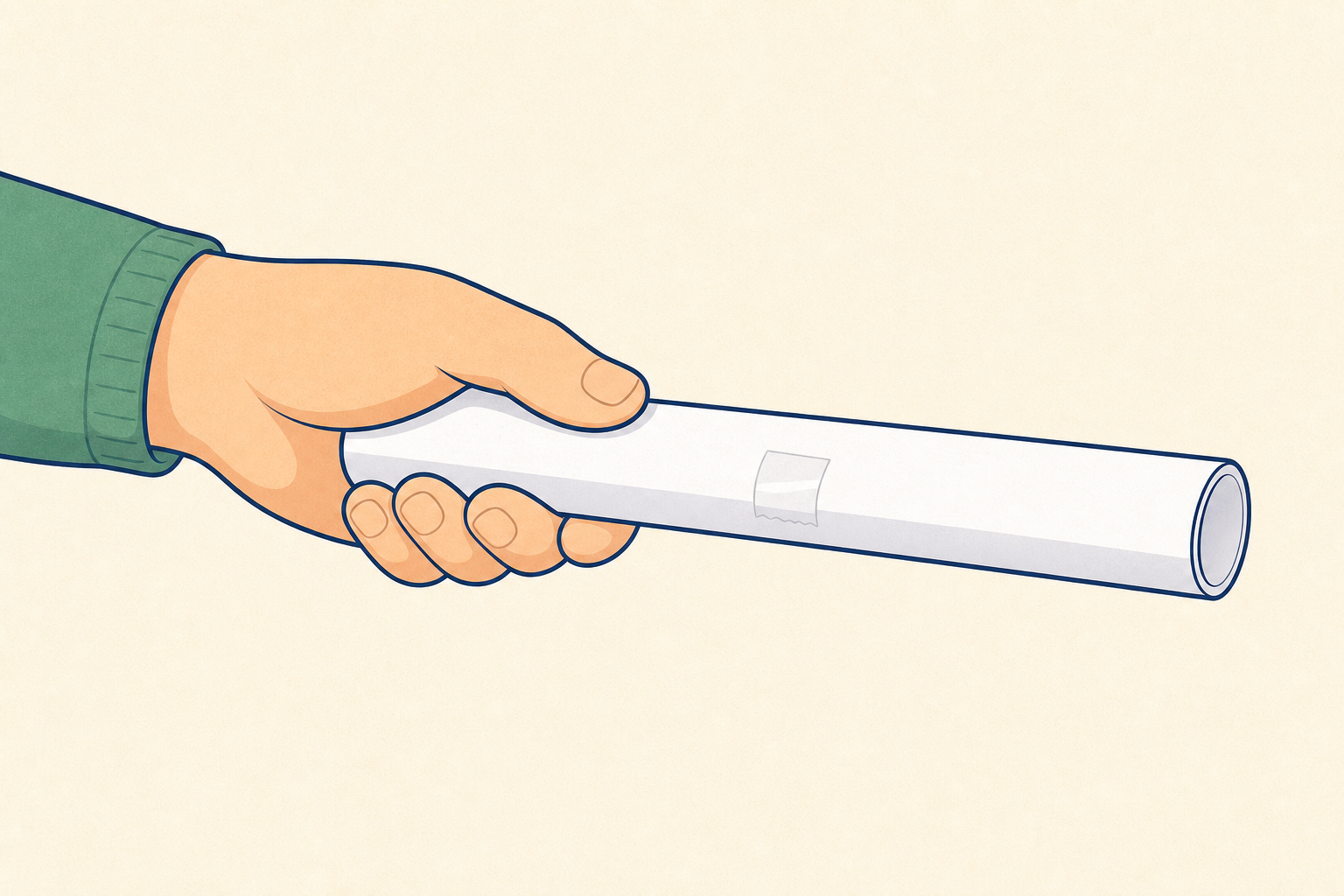 How to hold the tight tube out from one end