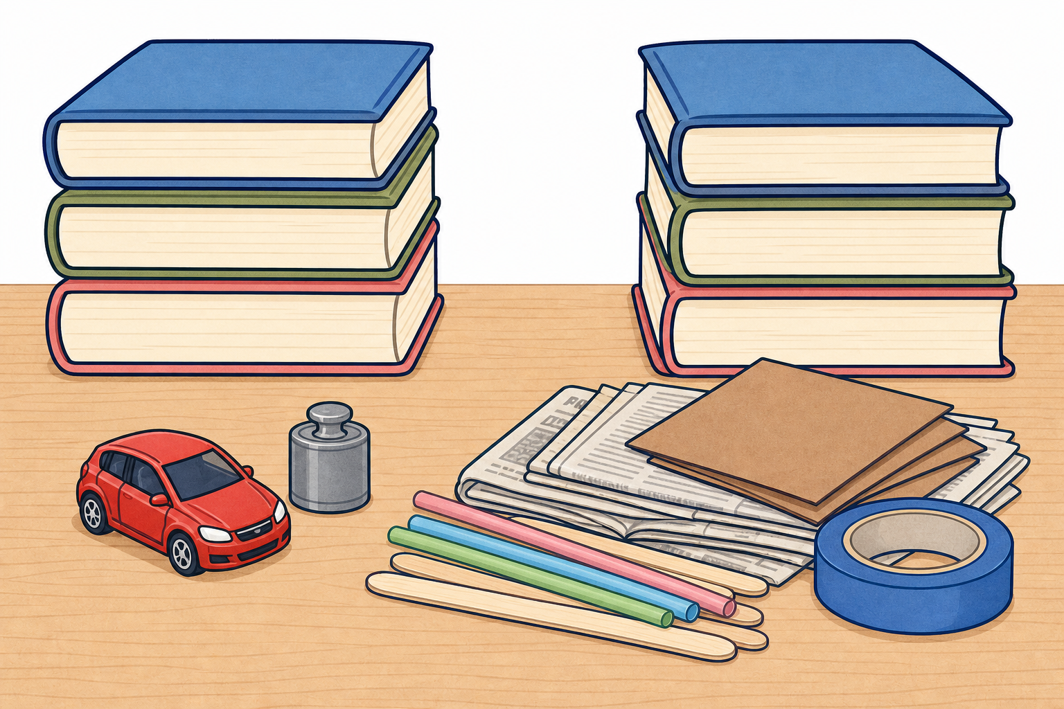 The challenge set-up: the gap, the loads and the materials on offer