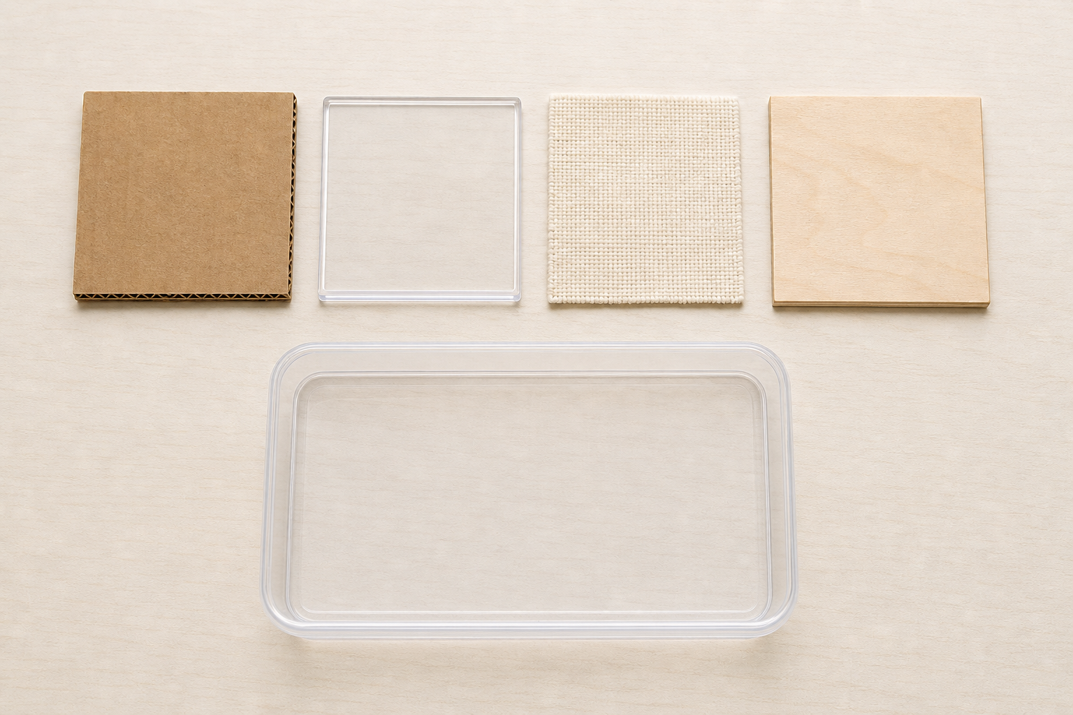 The real test materials and tray the class will handle today