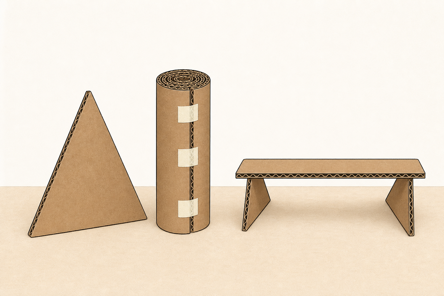 The three load-carrying shapes children may choose from
