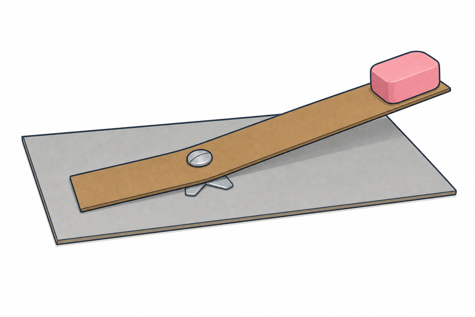 Close view of the lift model showing how the split pin holds the strip