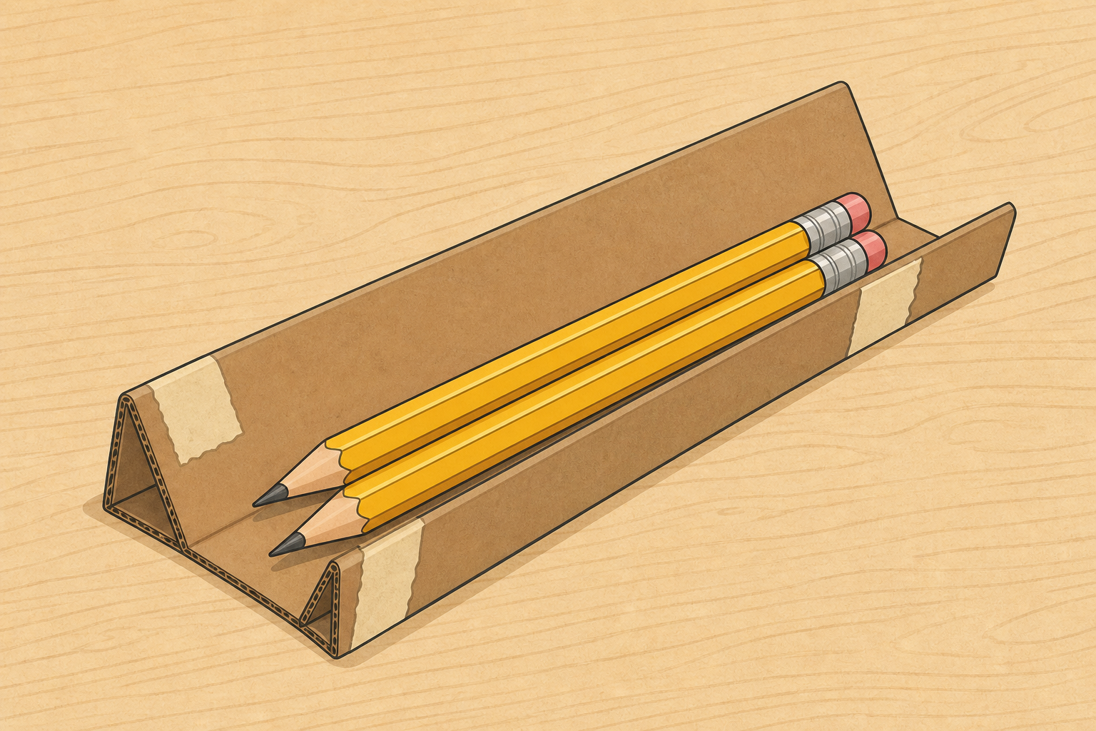 One helper alone, close up, so children can notice details to comment on