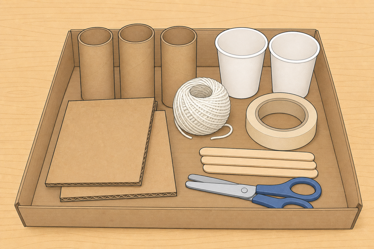 The actual kit every group builds from today, shown plainly and close