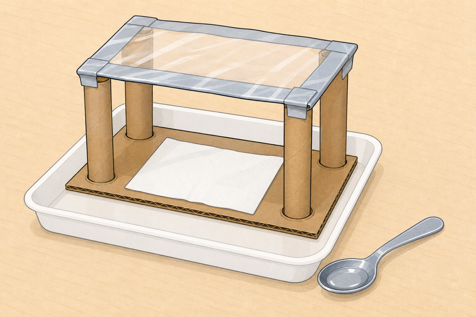 The prototype and test kit the class will put on trial today