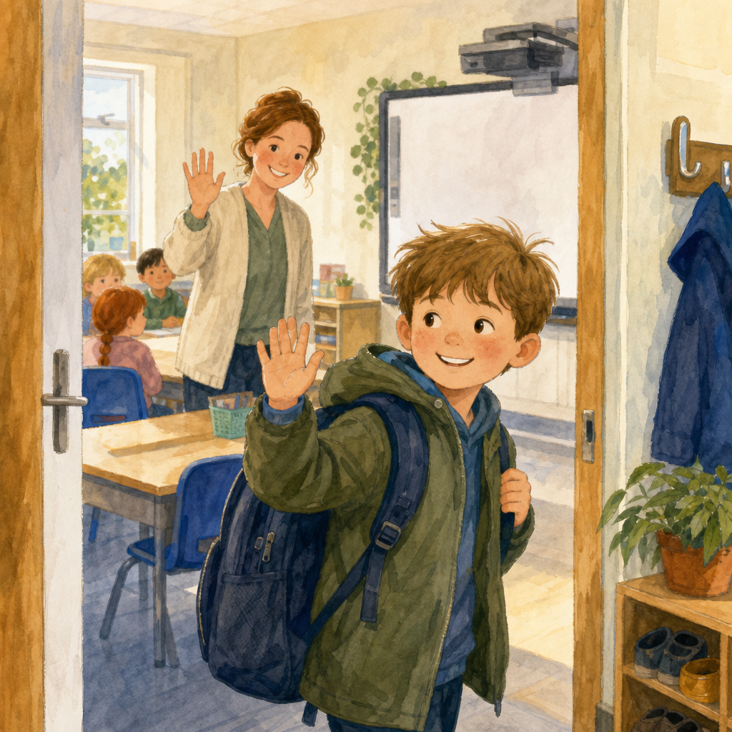 Illustration for Stuck at goodbye