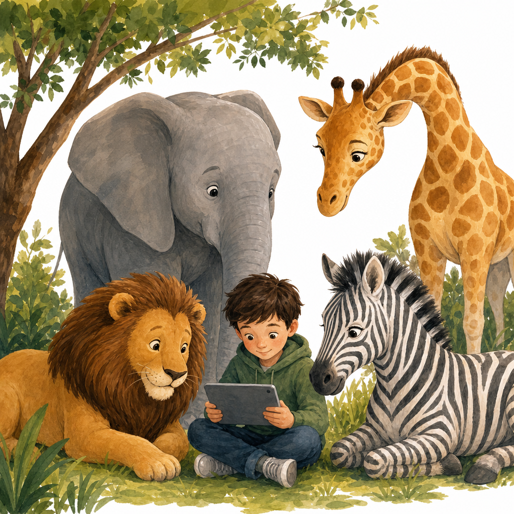 Illustration for Wild animals we know