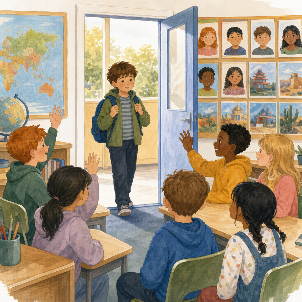 Illustration for A new pupil tomorrow