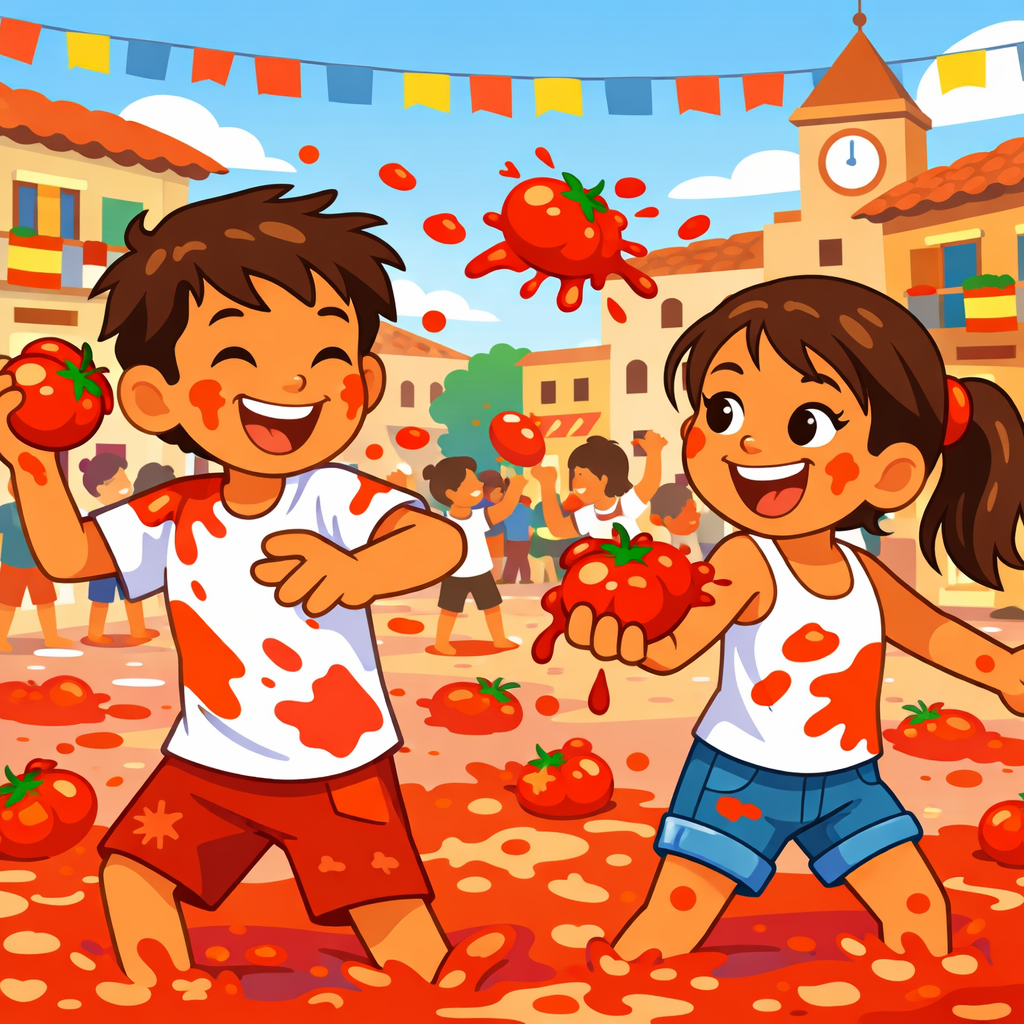Illustration for Spain: La Tomatina