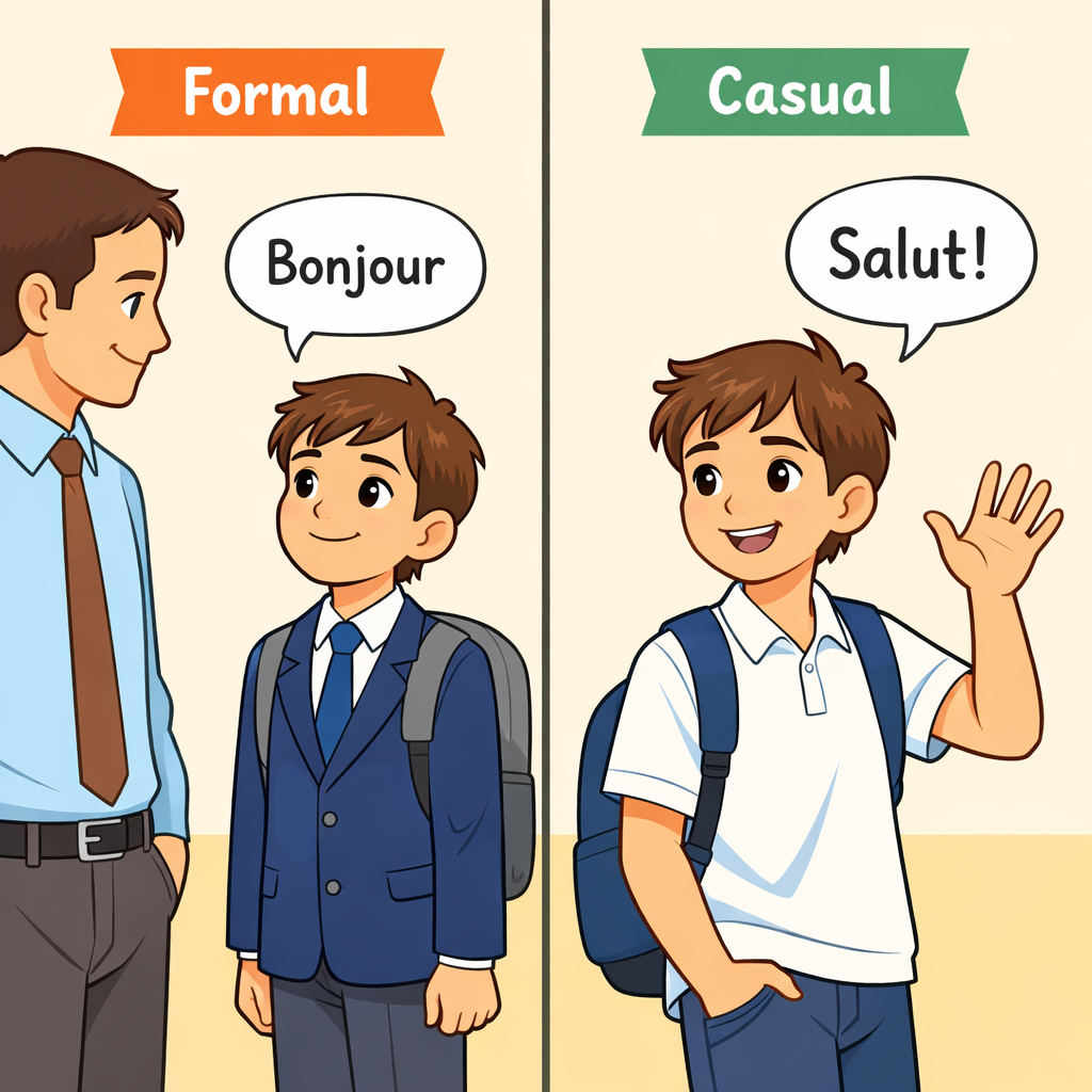 Illustration for Formal and Informal Greetings