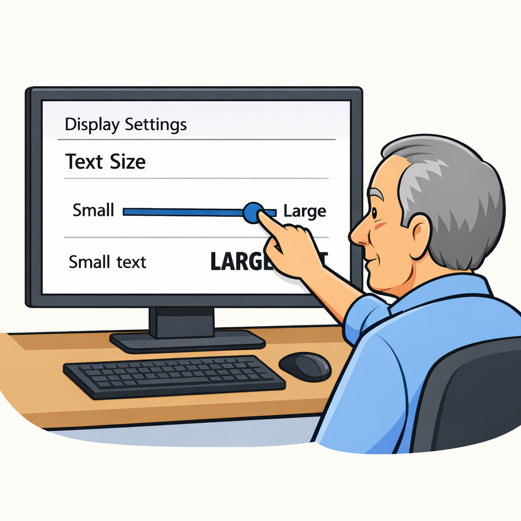 Illustration for Change Text Size and Scaling