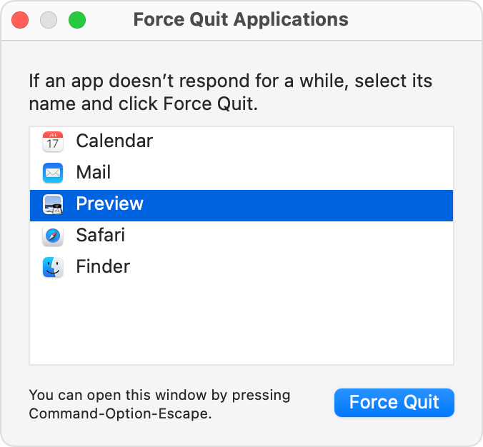 Force Quit on Mac